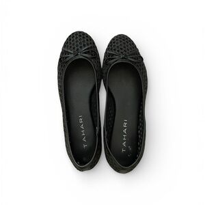 Tahari Women's Black Mesh Ballet Flats 8.5